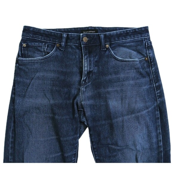 Banana Republic Traveler Jeans Men's 33x34 Blue Denim Pants - Picture 2 of 9